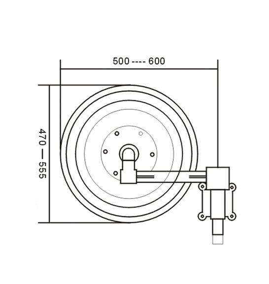 Wall Mounted Manual Swinging Hose Reel with Fire Hose 3/4